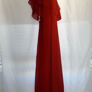 Elegant Rust Bridesmaid Dress